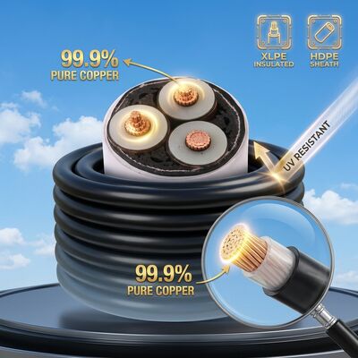 UV Resistant XLPE Insulated Aerial Bundled Overhead Power Cable 0.6/1kV supplier