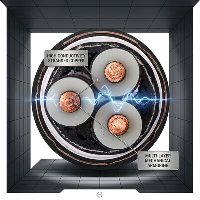 40 Years Service Life XLPE Insulated Double Steel Tape Armoured Cable 0.6/1kV supplier