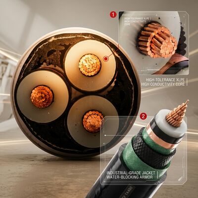 90 Degree High Temperature XLPE Insulated Power Cable 0.6/1kV Continuous supplier