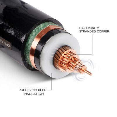 Low Conductor Resistance Pure Copper XLPE Insulated Power Cable 0.6/1kV supplier
