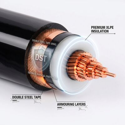 40 Years Service Life XLPE Insulated Double Steel Tape Armoured Cable 0.6/1kV supplier
