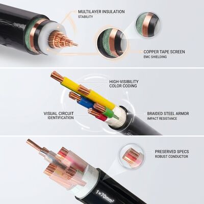 Copper Tape Screened Medium Voltage XLPE Insulated Power Cable 8.7/15kV supplier