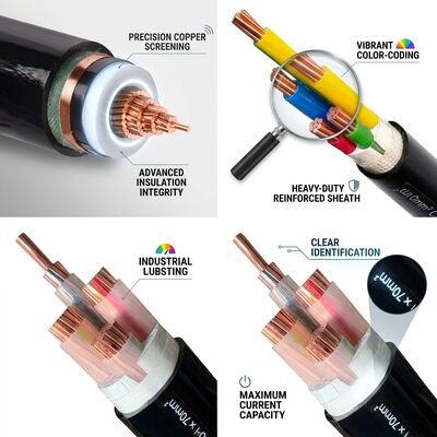 Halogen Free Flame Retardant Medium Voltage XLPE Insulated Power Cable 8.7/15kV supplier