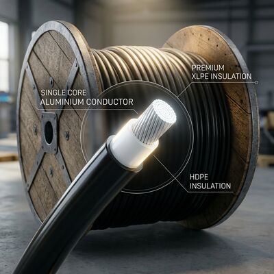 Waterproof Water Blocking HDPE Sheathed 1x630mm2 Aluminium XLPE Insulated Cable supplier