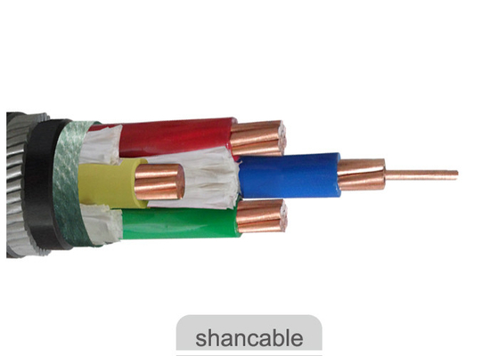 ISO Approved PVC Insulated Cables Four Core Aluminum Conductor For Power Distribution Lines supplier