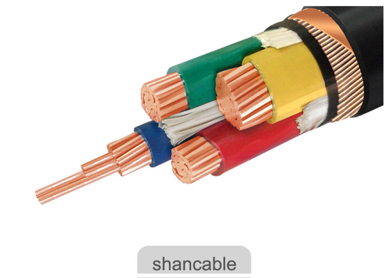 Customized PVC Insulated Cables 600 / 1000V Rated Voltage With Three Half Core supplier