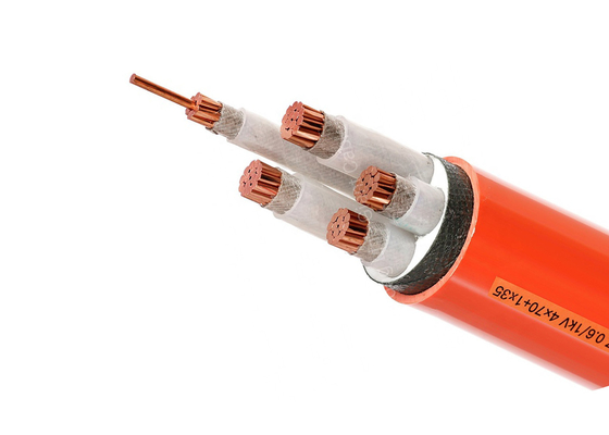 High Temperature Non Metallic Sheath 4x70+1x35 Sqmm Fire Rated  Lszh Power Cable supplier