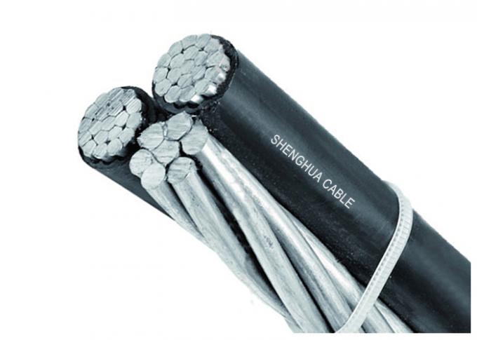 3 Core Aerial Bundled Triplex Service Drop Cable For Overhead Power ...